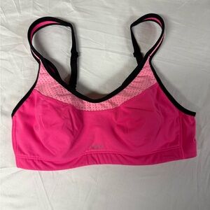 Victoria's Secret VSX Sport Bra 34B Pink  black Padded  Clasp Back